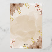 ブライダルシャワー 箔招待状 (裏面)