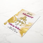 ブライダルシャワー 箔招待状 (回転した状態)