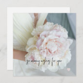 ブライダルシャワー/結婚のフラットグリーティングカード (正面/裏面)