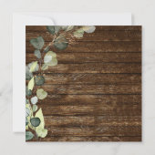 ブライダルシャワー 緑のユーカリ 多肉植物 招待状 (裏面)