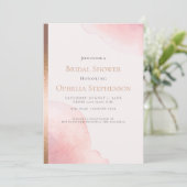ブライダルシャワー |赤面ピンクウォーター 案内状 (スタンド正面)