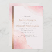 ブライダルシャワー |赤面ピンクウォーター 案内状 (正面/裏面)