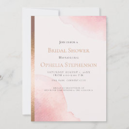 ブライダルシャワー |赤面ピンクウォーター 案内状