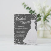 ブライダルシャワー | 黒板 インビテーションポストカード (スタンド正面)