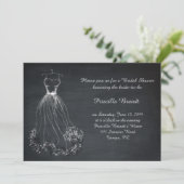 ブライダルシャワー, 黒板, 夢のドレス スタイライズド 招待状 (スタンド正面)