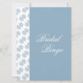 ブライダルシャワー- Blue エレガント Bingoゲームカード 招待状 (裏面)