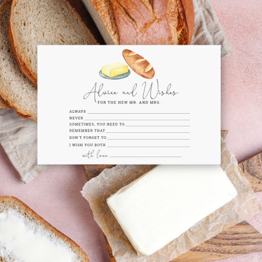 ブライダルシャワー bread+and+butter - アドバイスとお祝いの言葉 便箋
