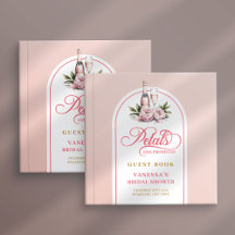 ブライダルシャワー chic blush gold petals prosecco