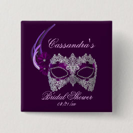 "ブライダルシャワー" - Lace Masquerade Mask 缶バッジ