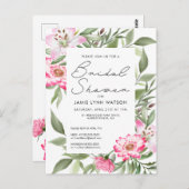 ブライダルシャワー | Lilyフローラ枠はがき ポストカード (正面/裏面)