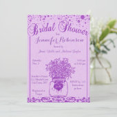 ブライダルシャワー | Mason Jarハート 招待状 (スタンド正面)