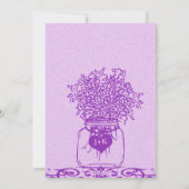 ブライダルシャワー | Mason Jarハート 招待状 (裏面)