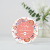 ブライダルシャワー | Pastel Water Color Seashells 招待状 (スタンド正面)