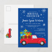ブライダルシャワー | Red Truckクリスマス ポストカード (正面/裏面)