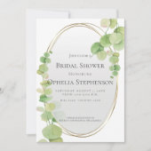 ブライダルシャワー | Springtime モダン Eucalyptus 招待状 (正面)