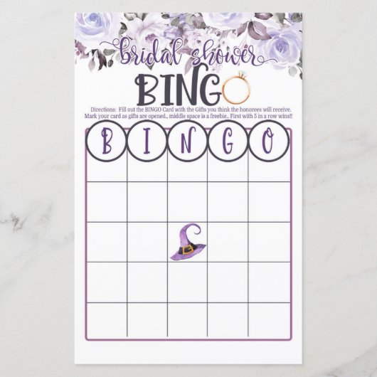 ブライダルシャワーBINGOこの魔女は引っ掛かってきている (正面)