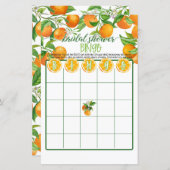 ブライダルシャワーBINGO – オレンジ (正面/裏面)