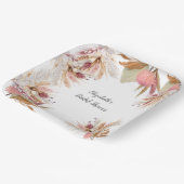 ブライダルシャワーBOHOテラコッタパンパスグラス小麦 ペーパープレート (傾斜あり)