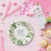 ブライダルシャワーBOHOボヘミアンウッドジーフローラの葉 ペーパープレート (パーティー)