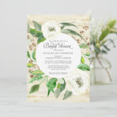 ブライダルシャワーBOHOユーカリプトゥスリーフリースバラ 招待状 (スタンド正面)
