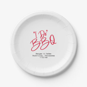 ブライダルシャワーI do BBQ ペーパープレート