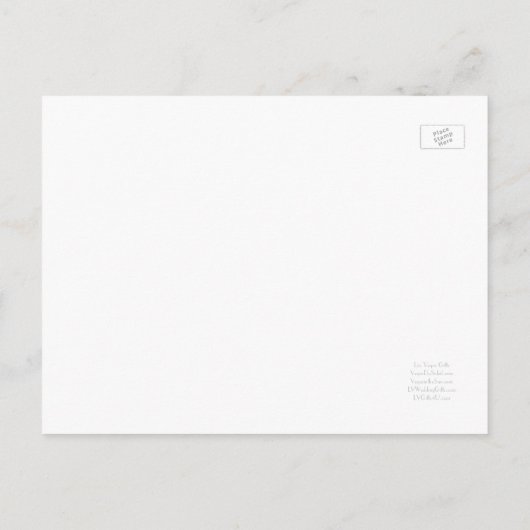 ブライダルシャワーIN素晴らしいラスベガス花嫁のために インビテーションポストカード (裏面)