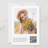 ブライダルシャワーQRコードフォトユーカリ 招待状 (裏面)