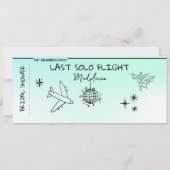 ブライダルシャワーQR搭乗パス最後の単独飛行 招待状 (裏面)