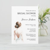 ブライダルシャワーw水彩花嫁シャワー招待状 (スタンド正面)