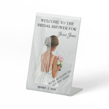 ブライダルシャワーWELCOMEと編集可能な文字とイメージ