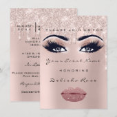 ブライダルスウィート16th 15キスLIPSバラスキニー 招待状 (正面/裏面)