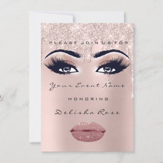 ブライダルスウィート16th 15キスLIPSバラスキニー 招待状 (正面)