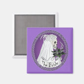 ブライダルスカル – 紫 マグネット (正面/裏面)