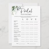 ブライダルスキャタゴリーブライダルシャワーゲーム 招待状 (正面)