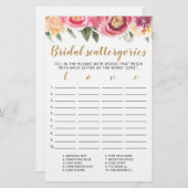 ブライダルスキャッタリ編集可能ゲームブライダルシャワー (正面/裏面)