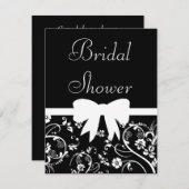 ブライダルスワールシャワー招待状白 招待状 (正面/裏面)