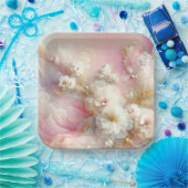 ブライダルチュレフローラ抽象芸術 ペーパープレート (パーティー)