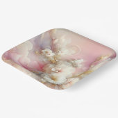 ブライダルチュレフローラ抽象芸術 ペーパープレート (傾斜あり)