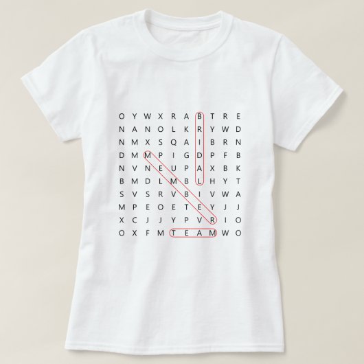 ブライダルチ結婚ームおもしろいのBacherloretteワード検索T- Tシャツ (デザイン正面)