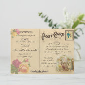 ブライダルティーシャワー顕彰、スタイル古はがき2 招待状 (スタンド正面)