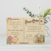 ブライダルティーシャワー顕彰、スタイル古はがき6 招待状 (スタンド正面)