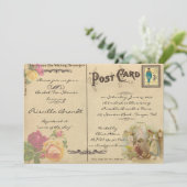 ブライダルティーシャワー顕彰、スタイル古はがき 招待状 (スタンド正面)