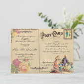 ブライダルティーシャワー顕彰、スタイル古はがき 招待状 (スタンド正面)