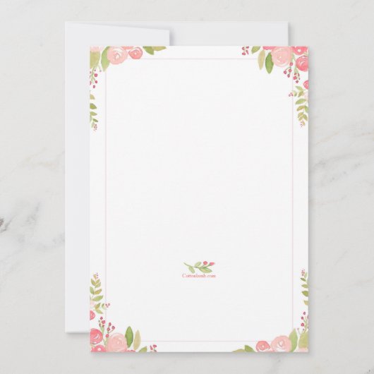 ブライダルティーパーティの招待状 招待状 (裏面)