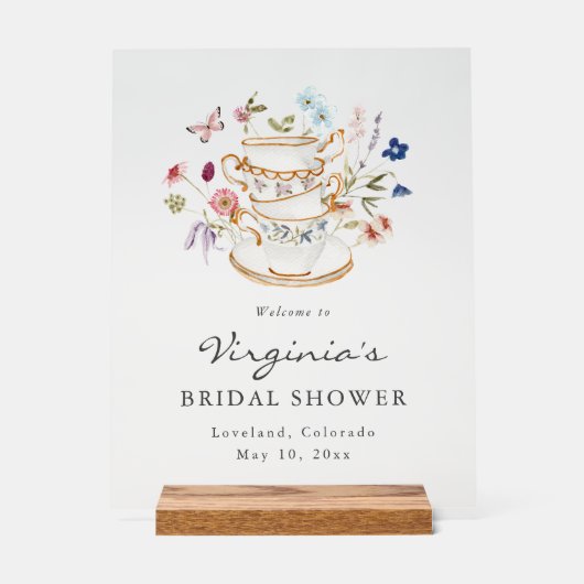 ブライダルティーパーティーアクリル標識 アクリルサイン (正面)