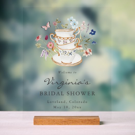 ブライダルティーパーティーアクリル標識 アクリルサイン (ニュートラル)