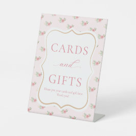 ブライダルティーパーティーカードとギフト 台座サイン