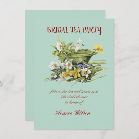 ブライダルティーパーティーシャワー招待状 招待状 (正面/裏面)