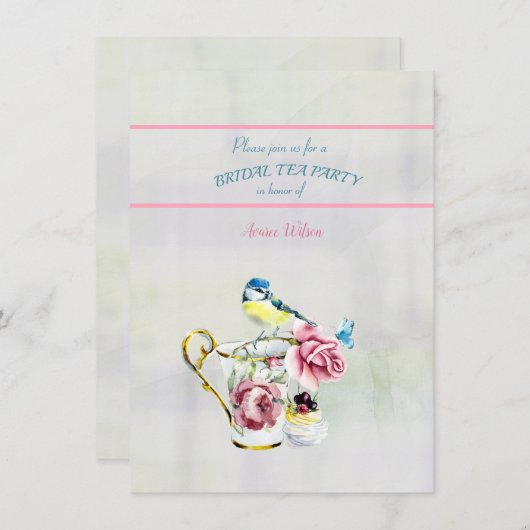 ブライダルティーパーティーシャワー招待状 招待状 (正面/裏面)
