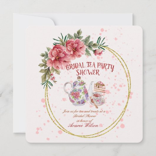 ブライダルティーパーティーシャワー招待状 招待状 (正面)